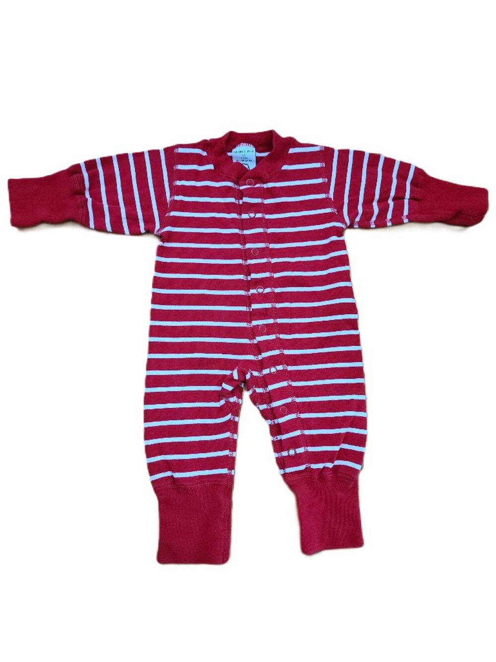Polarn O Pyret Red Classic Stripe Eco Romper (Preemie) Size 0-1 Month
